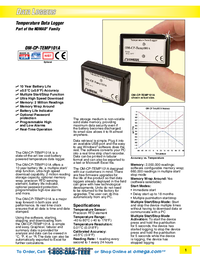 Thumbnail of document Data Sheet - OM-CP Temperature Data Logger, Part of the NOMAD Famiy